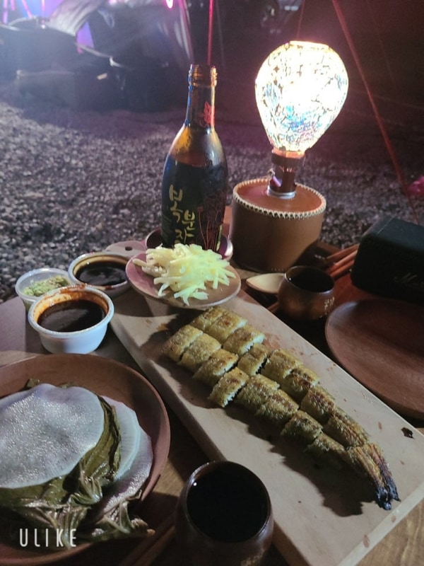 진천힐사이드캠핑장 첫 타프스크린 피칭 & 장어구이와 대통주...