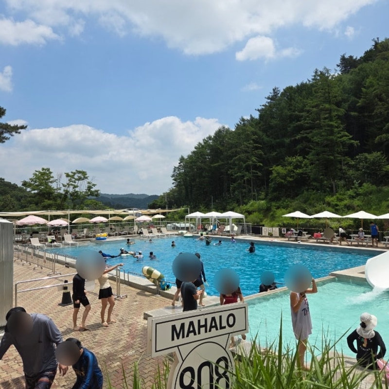 진천 더빌리지 캠핑장 마할로 수영장 아기랑 캠핑