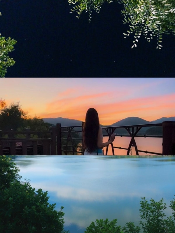 천안국민여가캠핑장 : 나무 그늘 명당 D1 용연저수지 노을 전망