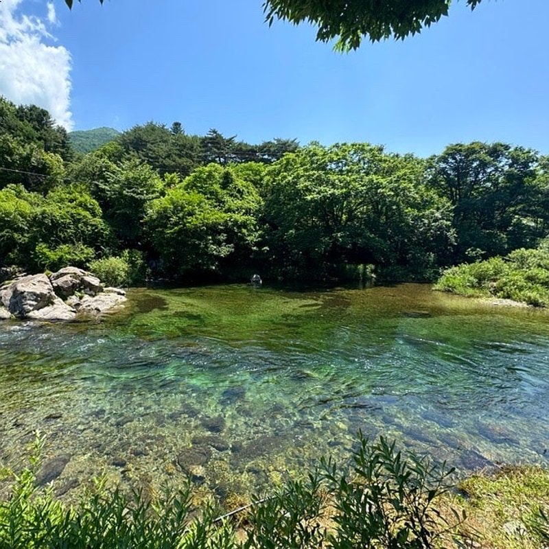 가평 명돈골캠핑장 수심깊고 넓은 깨끗한 계곡과 수영장...