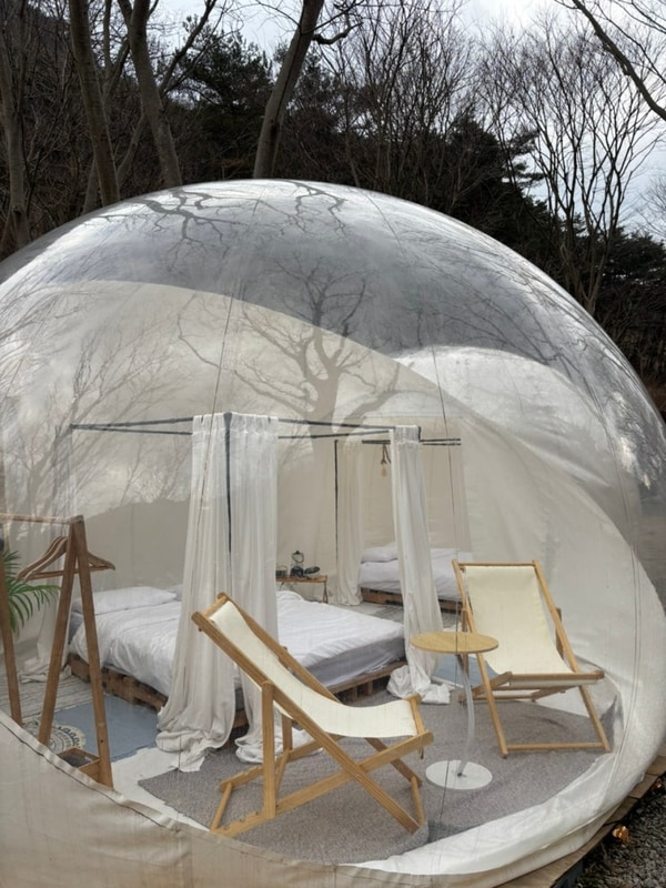 전주근처글램핑 감성숙소 임실 저스트 글램핑 버블텐트 게르