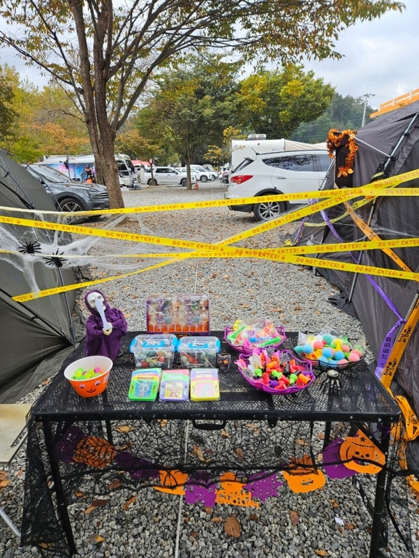 괴산 도레미 캠핑장 할로윈 캠핑 (수영장, 실내 놀이터, 야외...