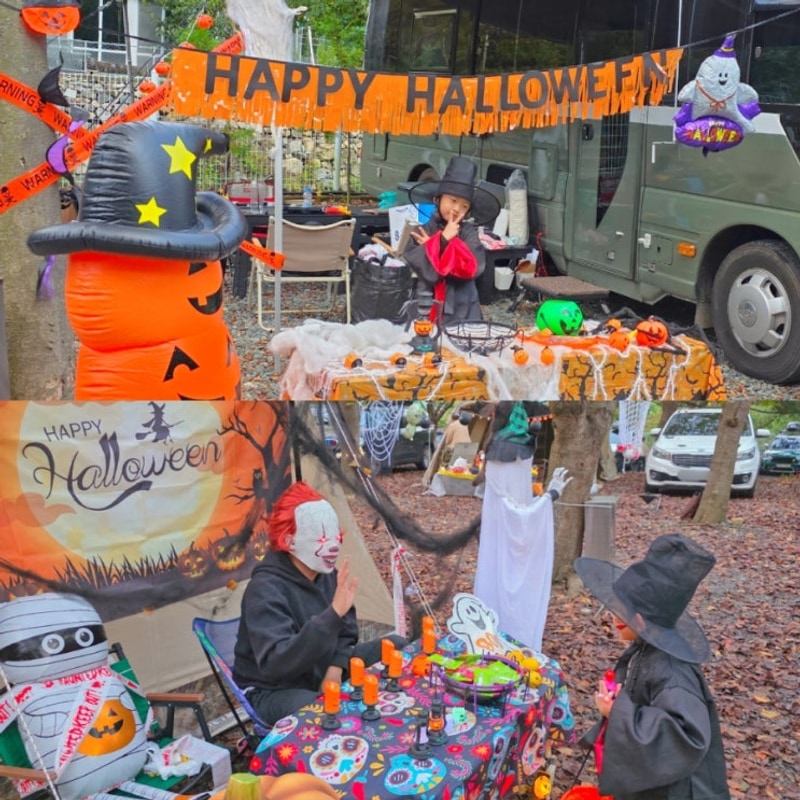 아이랑 경북 오토캠핑장 추천 할로윈 캠핑 경주 반딧불이캠핑장