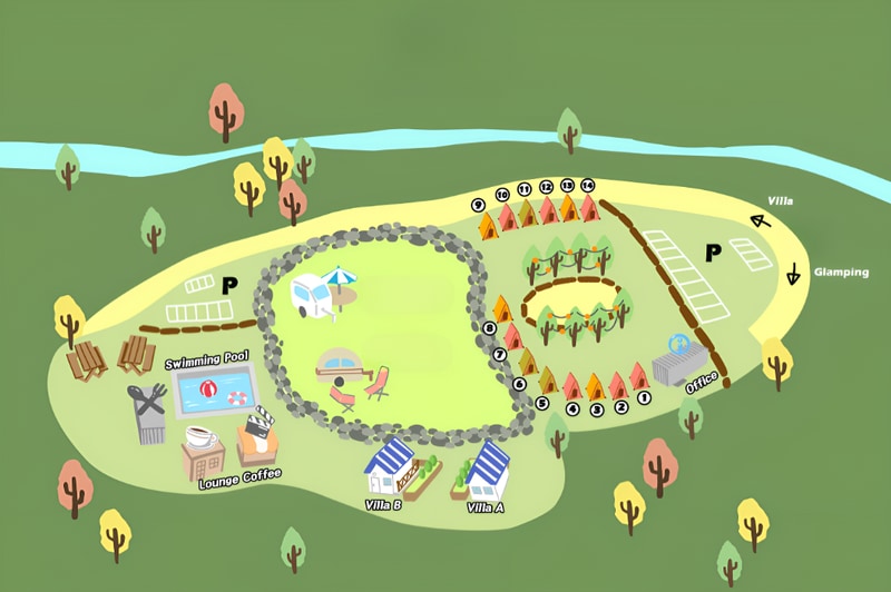 월명 글램핑 배치도 1