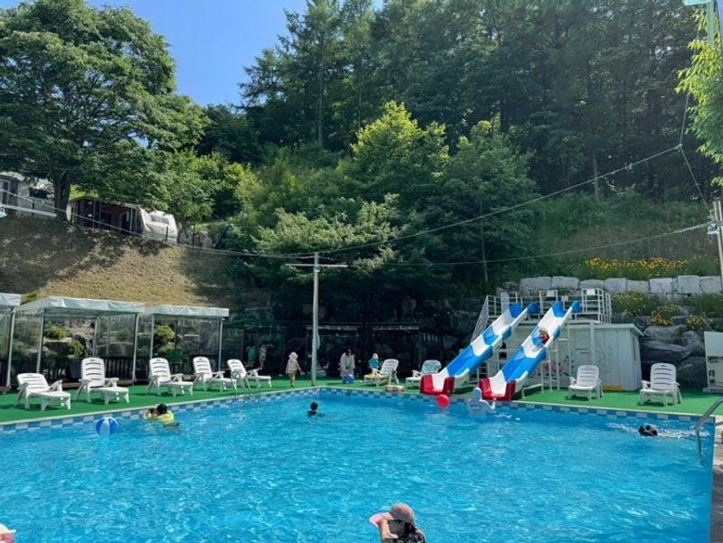 포천 글램핑 솔직후기 : 알맹이캠핑 (카라반, 수영장)