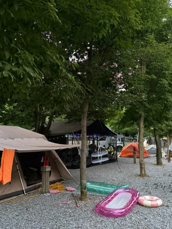 [문경 - 리우캠핑장] 계곡 바로 앞 뷰 좋은 문경 오토 캠핑장