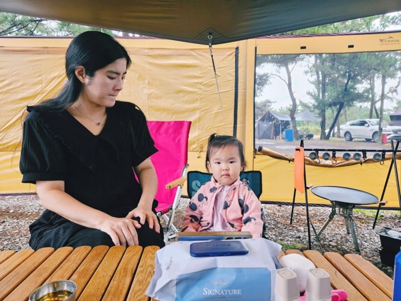 21개월 아기랑 태안 몽산포오션캠핑장 10월 추석연휴 4박...