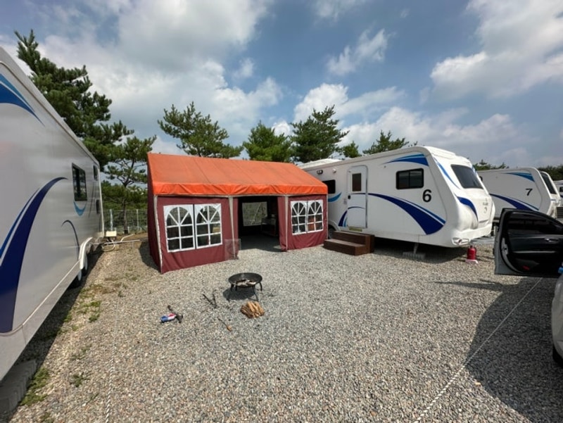 최남매 첫 카라반캠핑-용인 소풍캠핑장