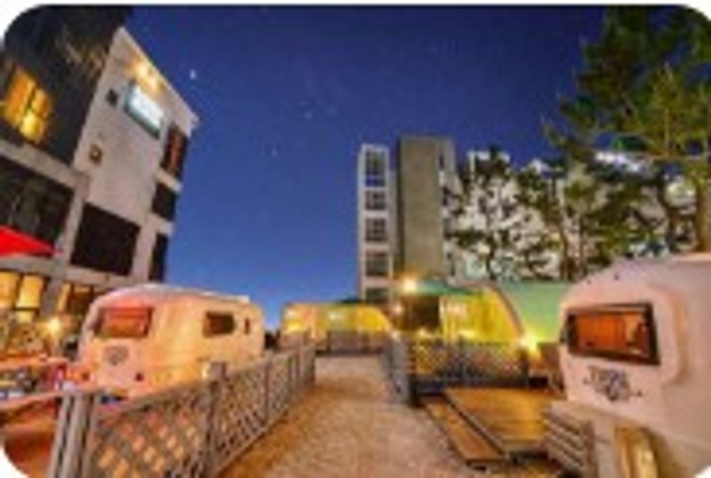 강원도 강릉여행 굿캠핑 독채펜션 카라반 가족여행 숙소 주차...