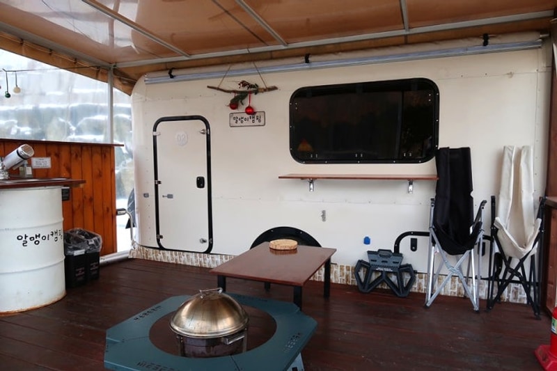 서울근교글램핑 포천 온수풀 캠핑장 카라반 알맹이캠핑 글램핑...