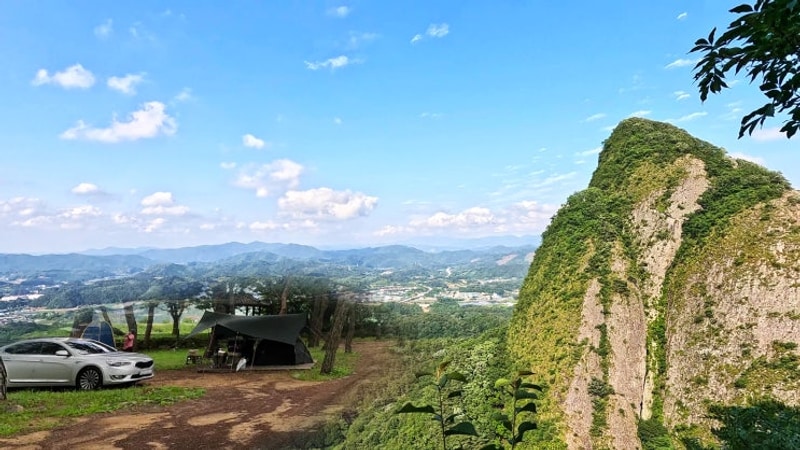 진안 백운노지 마이산 소나무 숲 무료오토캠핑장 해발 300m...