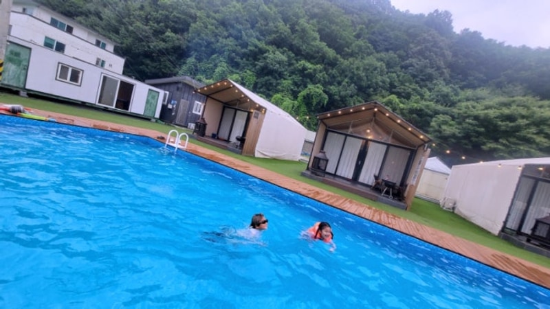포천글램핑 야외수영장 히노끼 아이랑 가볼만한곳 메이플글램핑