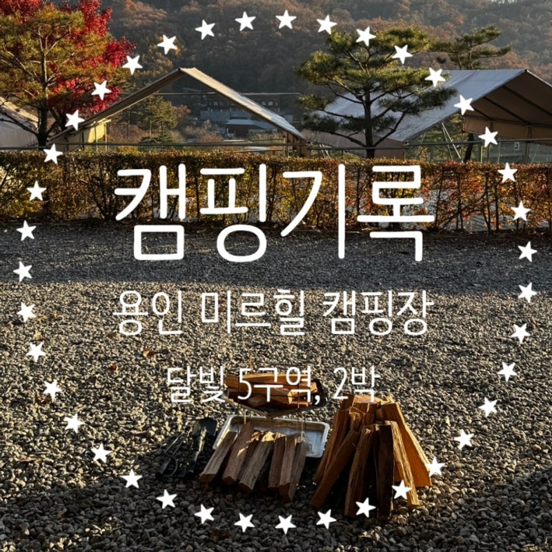 캠핑기록) 용인 미르힐 캠핑장, 달빛 5구역 가을 캠핑 후기