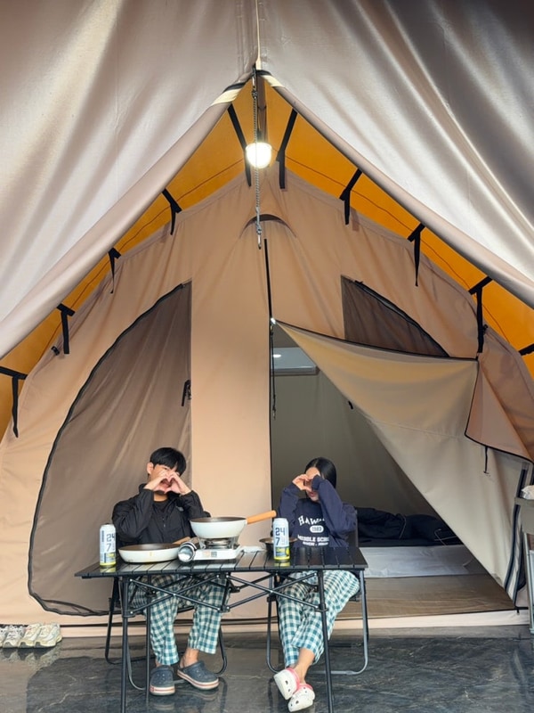 경남 밀양글램핑장 마운틴뷰 캠핑도래