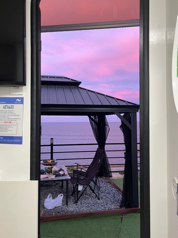 영덕 글램핑 스페이스영덕 카라반 오션뷰 가능한 애견동반 숙소