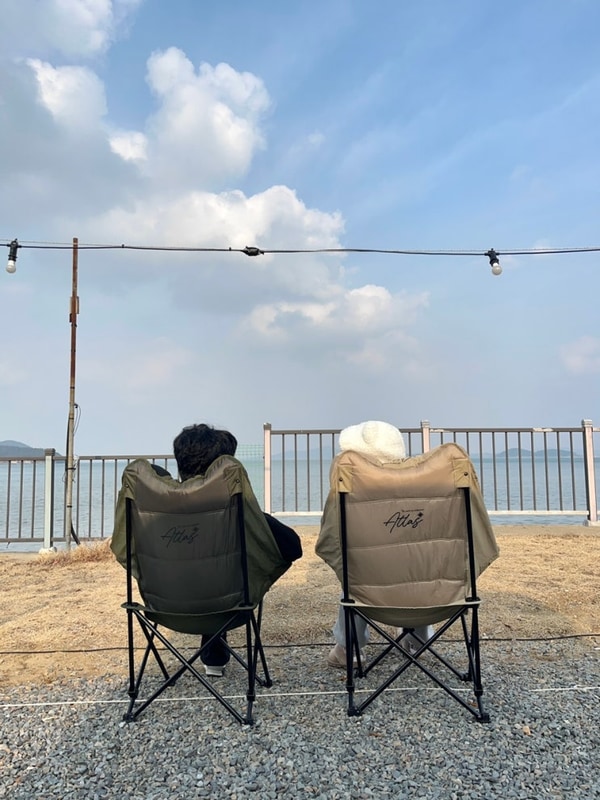 새해 일출 보러 갔던 태안 캠핑장 :: 바다랑캠핑장 명당 A2