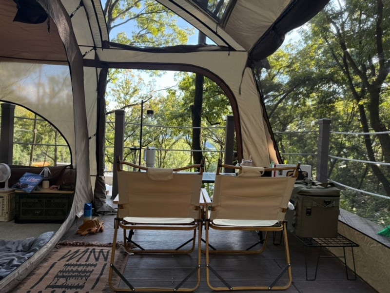 충남 아산 캠프그라운드 화온 오크존 O17 뷰 좋은 캠핑장 개별...