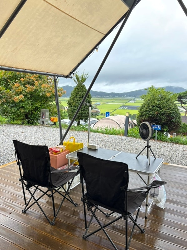 강화 스톤캠핑장 타프존 원터치 텐트 우중캠핑 후기