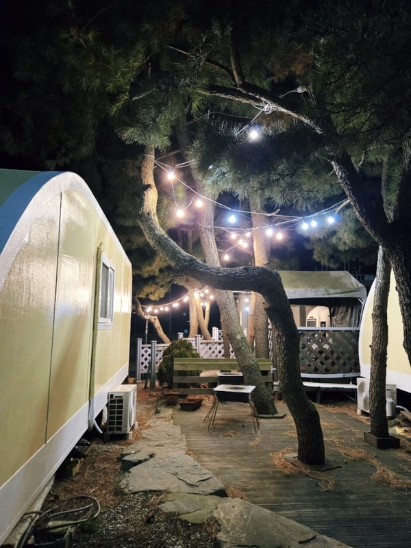 강릉여행 굿캠핑: 사천해변 강릉카라반 감성숙소