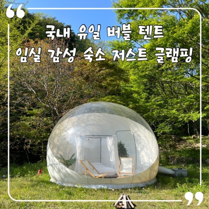방문한 국내 유일 버블 텐트인 임실 감성 숙소 추천 저스트 글램핑