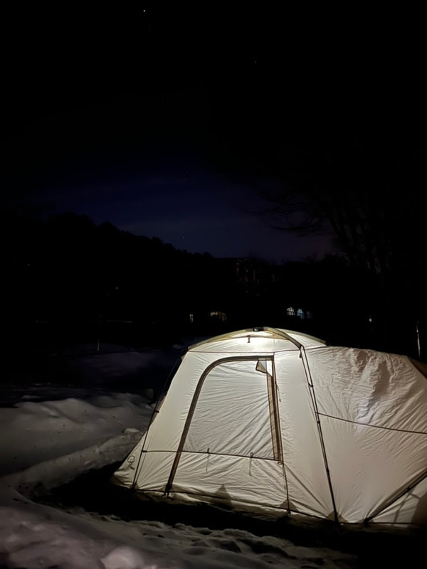 가평 연인산 다목적캠핑장 눈밭 겨울캠핑(ft.고릴라캠핑 시흥점)