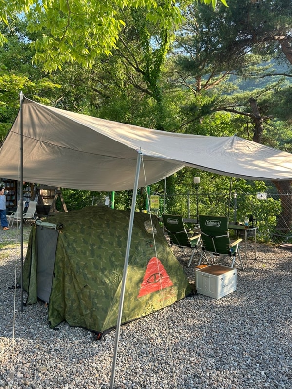 양양 계곡 캠핑 오색산새소리캠핑 물소리존1번 사이트 후기...