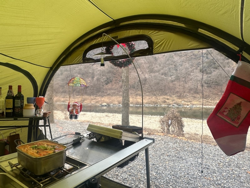 강원 영월군 l 평창강 절벽 뷰 영월 마루펜션 캠핑장...