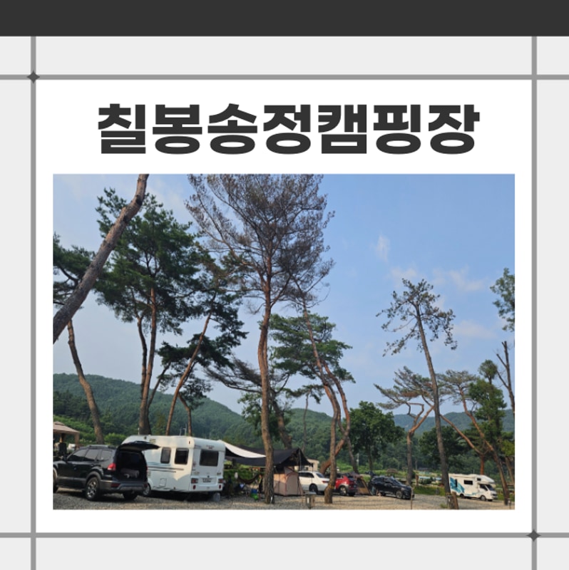[강원도 원주 캠핑장]숲속 힐링... 캠핑장 추천 칠봉송정캠핑장