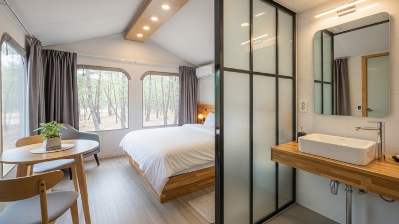 임실 저스트 글램핑사계절 온수풀 완비! 개별 화장실 갖춘...