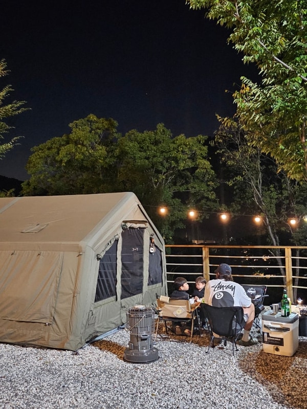 평상대여 까지 없는거 빼고 다 있는 밀양 은하수 리조트 캠핑장