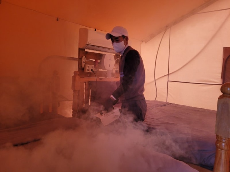 아쿠아 베이 글램핑 방역 서비스 실시!!:)