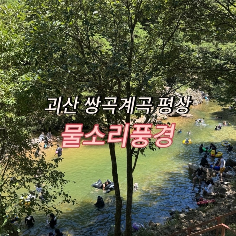 청주 근교 괴산 쌍곡계곡 물소리풍경 캠핑장 평상대여...
