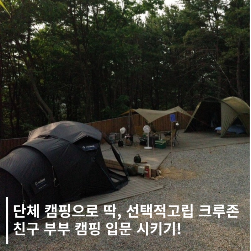 친구 부부와 함께한 가평 선택적고립캠핑장 크루존 후기
