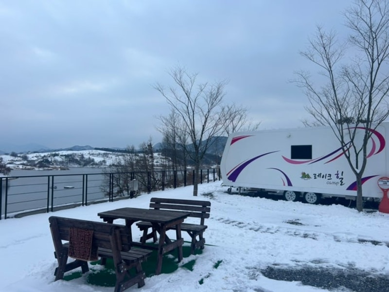 충북제천 숙소추천 제천캠핑 청풍호 카라반 레이크힐캠프