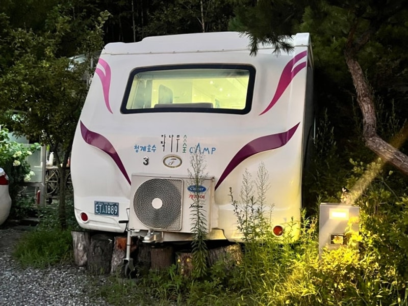 포천 카라반 청계호수 자작나무숲 캠핑장