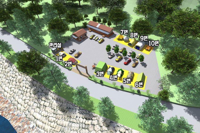 내리금봉캠핑장 배치도 1