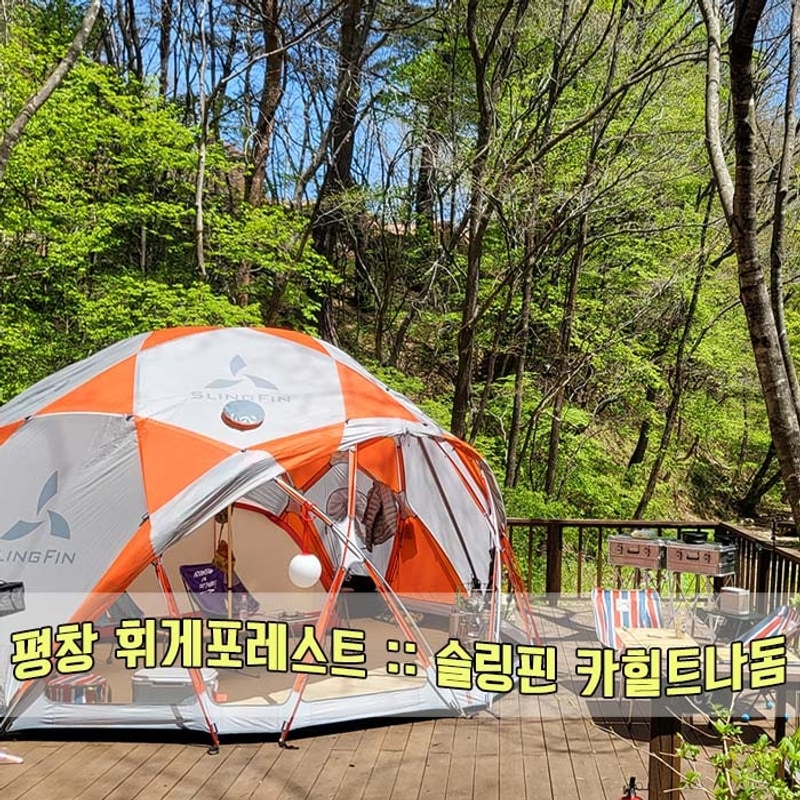 5월캠핑후기 강원도 평창 휘게포레스트 :: 슬링핀 카힐트나돔