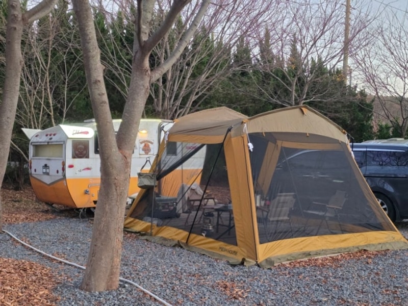넓은 사이트와 가까운 해변이 좋았던 태안 '라온 캠핑장'