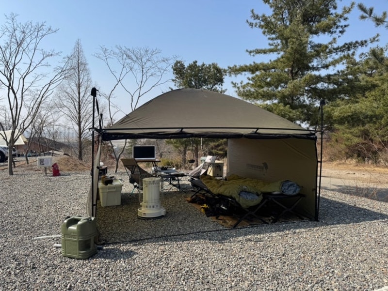 파주 자유로 캠핑장 짧고 굵게 1박2일 다녀옴! B5 사이트 후기!