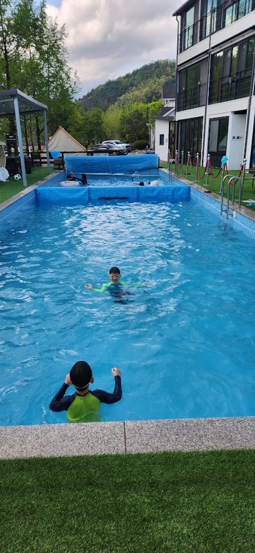 가평 프라도캠핑장ㅣ아이랑 온수풀 트램블린 방방이 준비물...