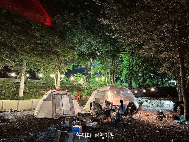 경남 계곡 수영장 물놀이 캠핑장, 밀양유원지오토캠핑장 A1, A2