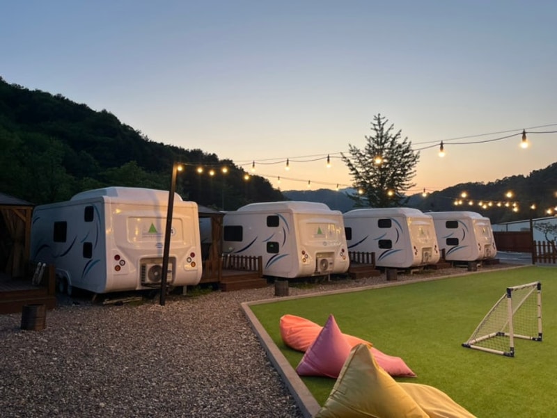 서울 근교 가평카라반 추천, 가평 글램스테이 글램핑 카라반 펜션