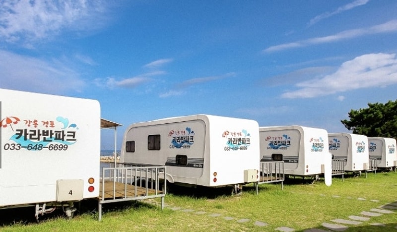 강릉 씨카라반 강릉여행 바닷가카라반 해돋이