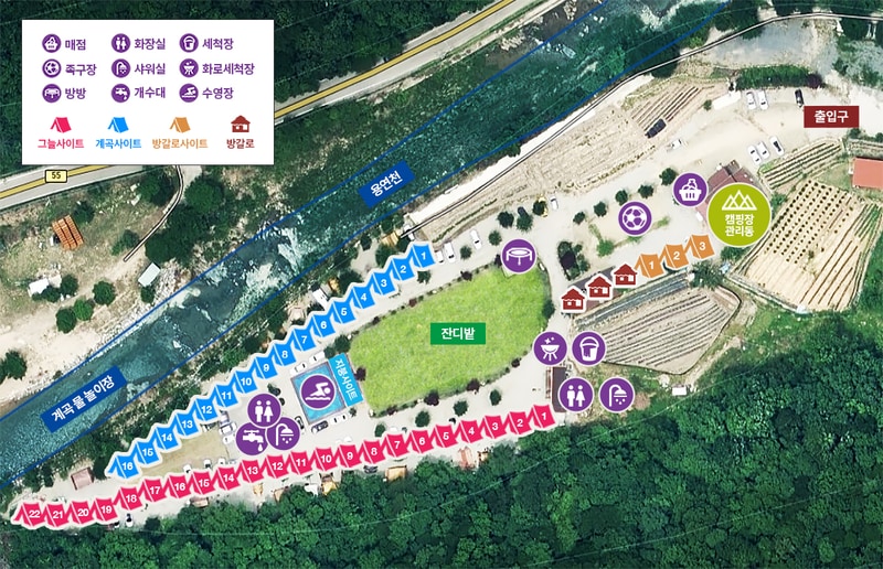 동상 힐링 캠핑장 배치도 1