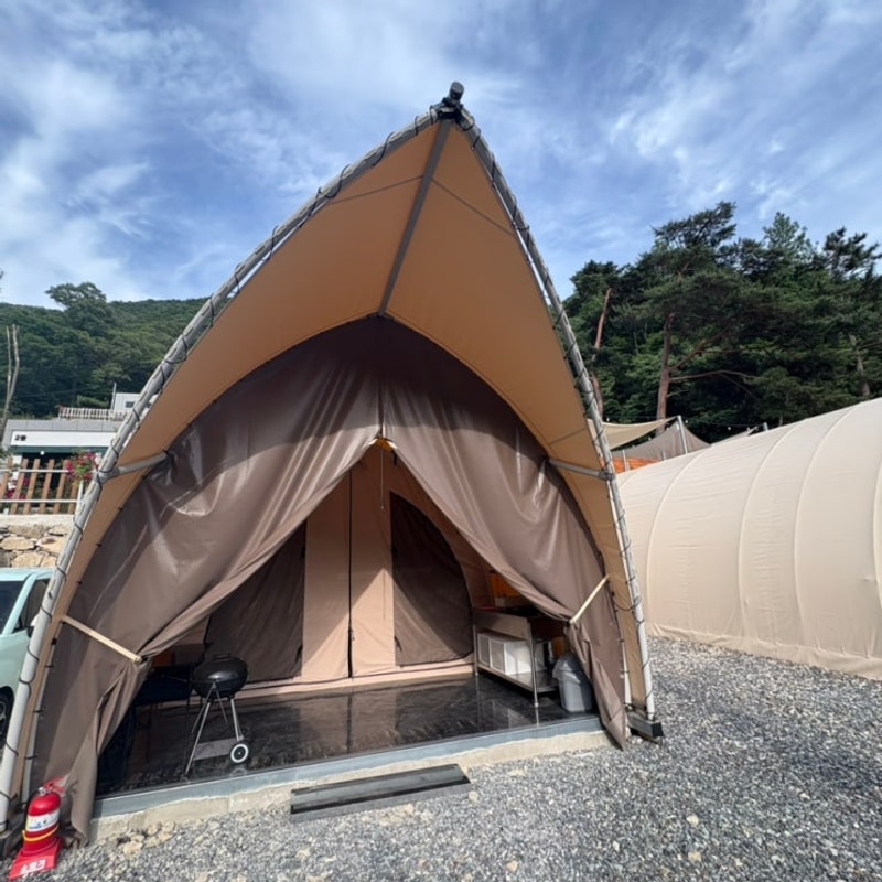 산 속에서 힐링할 수 있는 밀양 글램핑 ✨캠핑도래✨  글램핑 후기