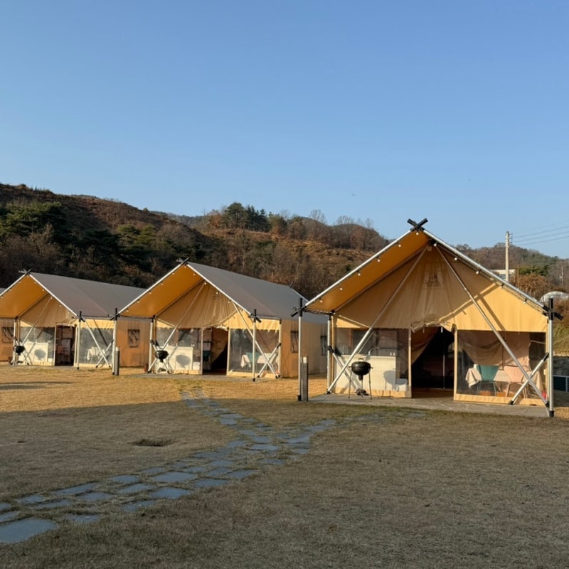 대구 근교 가족 글램핑 경북 칠곡 왜관 힐포레 글램핑 방문 후기