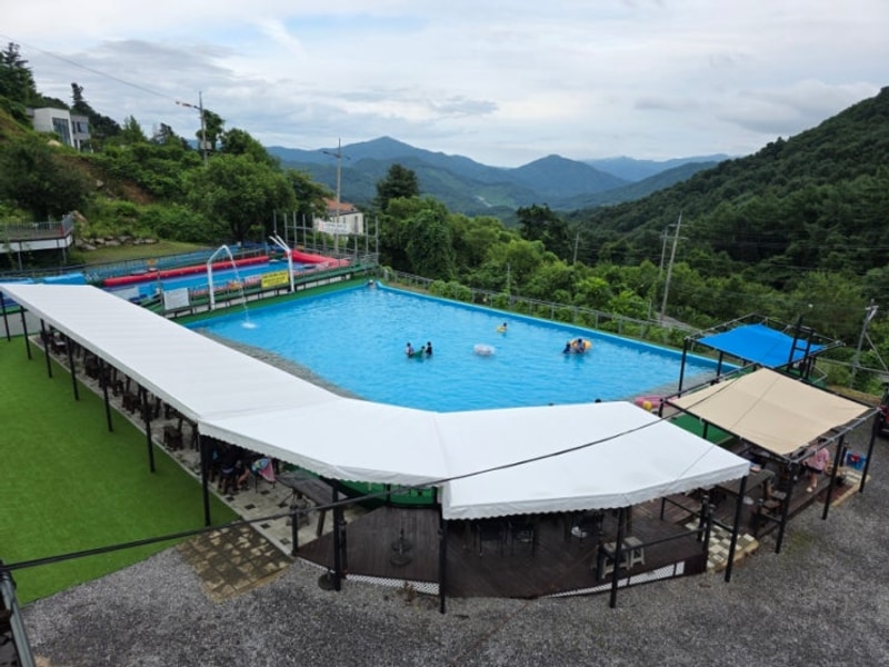 축령산오션파크 아이랑 가평 캠핑장+수영장 (차박)