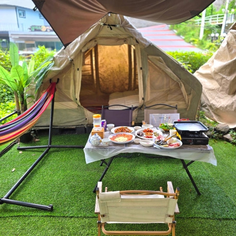 양주캠핑식당 장흥유원지 탑골 닭백숙 계곡에서 물놀이와 함께