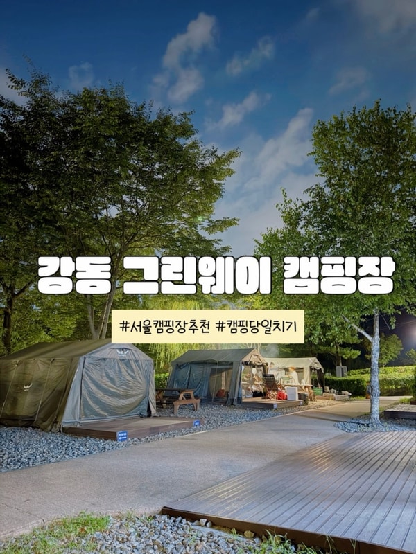 강동그린웨이 가족 캠핑장 :: 자작나무 후기 서울 캠핑장...