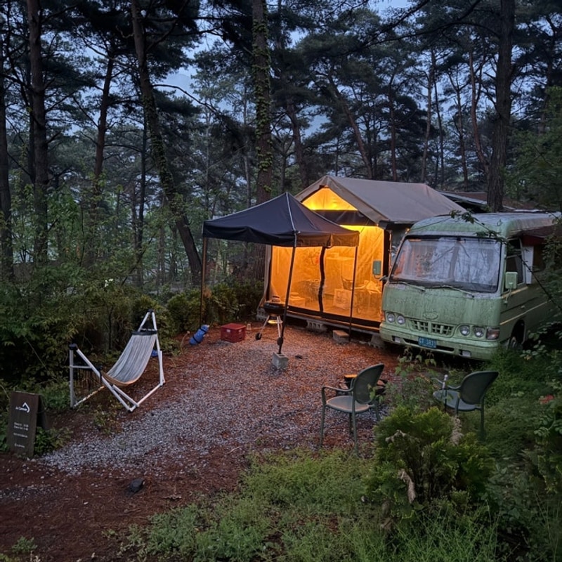 전북글램핑하러 진안 마이산 풍혈냉천 캠핑장에 다녀왔어요